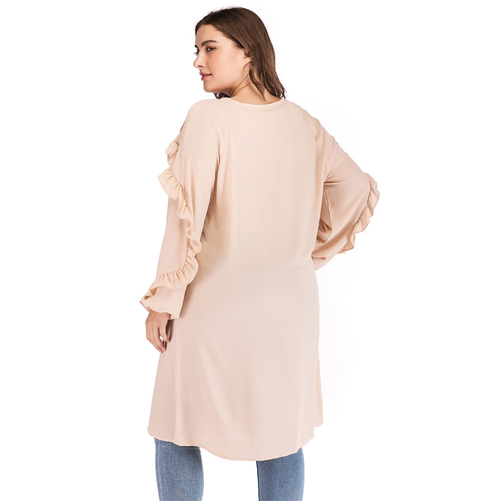 Long sleeve round neck dress