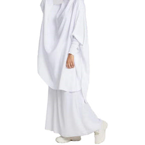 Hijab for outside wear l Solid Color Robe Suit Dress Two-piece Long Skirt