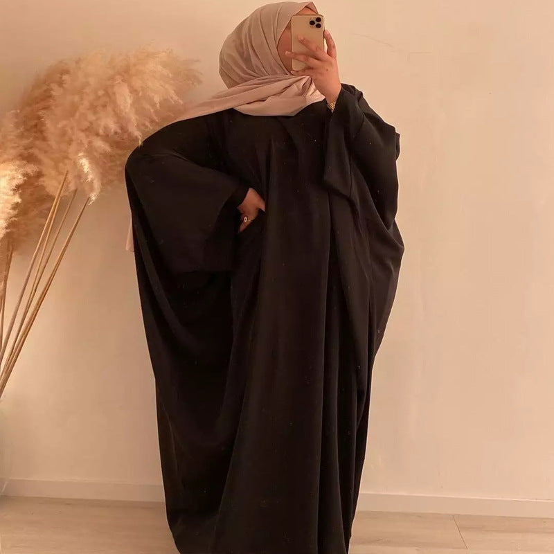 Muslim Women's Clothing European And American Dress Long Sleeves Middle East Loose Large Size Robe l Hijab