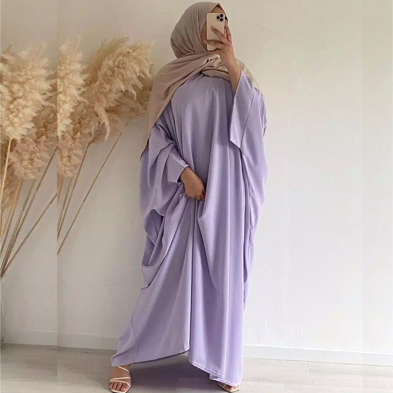 Muslim Women's Clothing European And American Dress Long Sleeves Middle East Loose Large Size Robe l Hijab