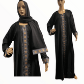 Modest Black Abaya Hijab Muslim Women, Islamic Clothing, Hijab Dress, Abaya Maxi Dress, Eid Party Wear