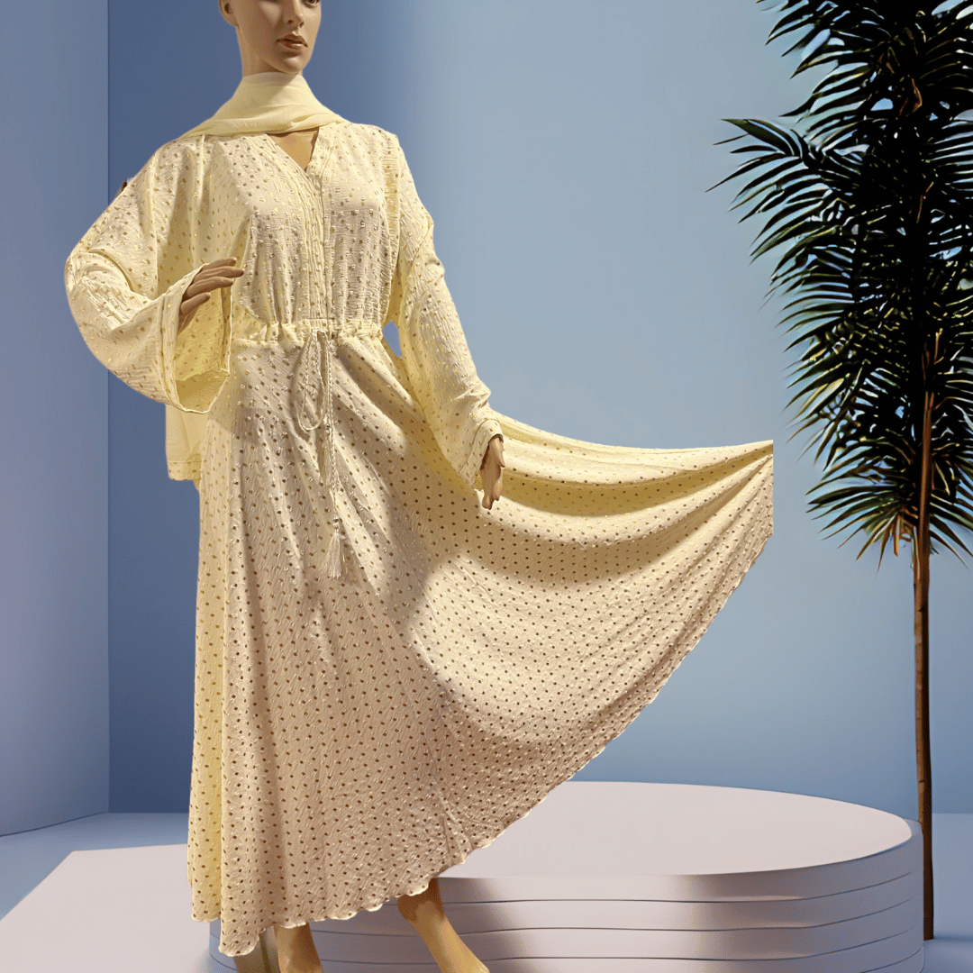 Modern White Islamic Clothing Evening Gown 5514B - Neva-style.com