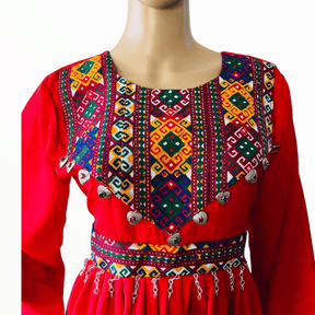 Afghan & Pakistani Modest Party Dress | Knee Length Long Sleeve Wear | All Seasons Wedding / Party Dress