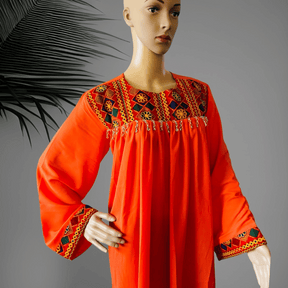 Afghan & Pakistani Modest Party Dress | Knee Length Long Sleeve Wear | All Seasons Wedding / Party Dress