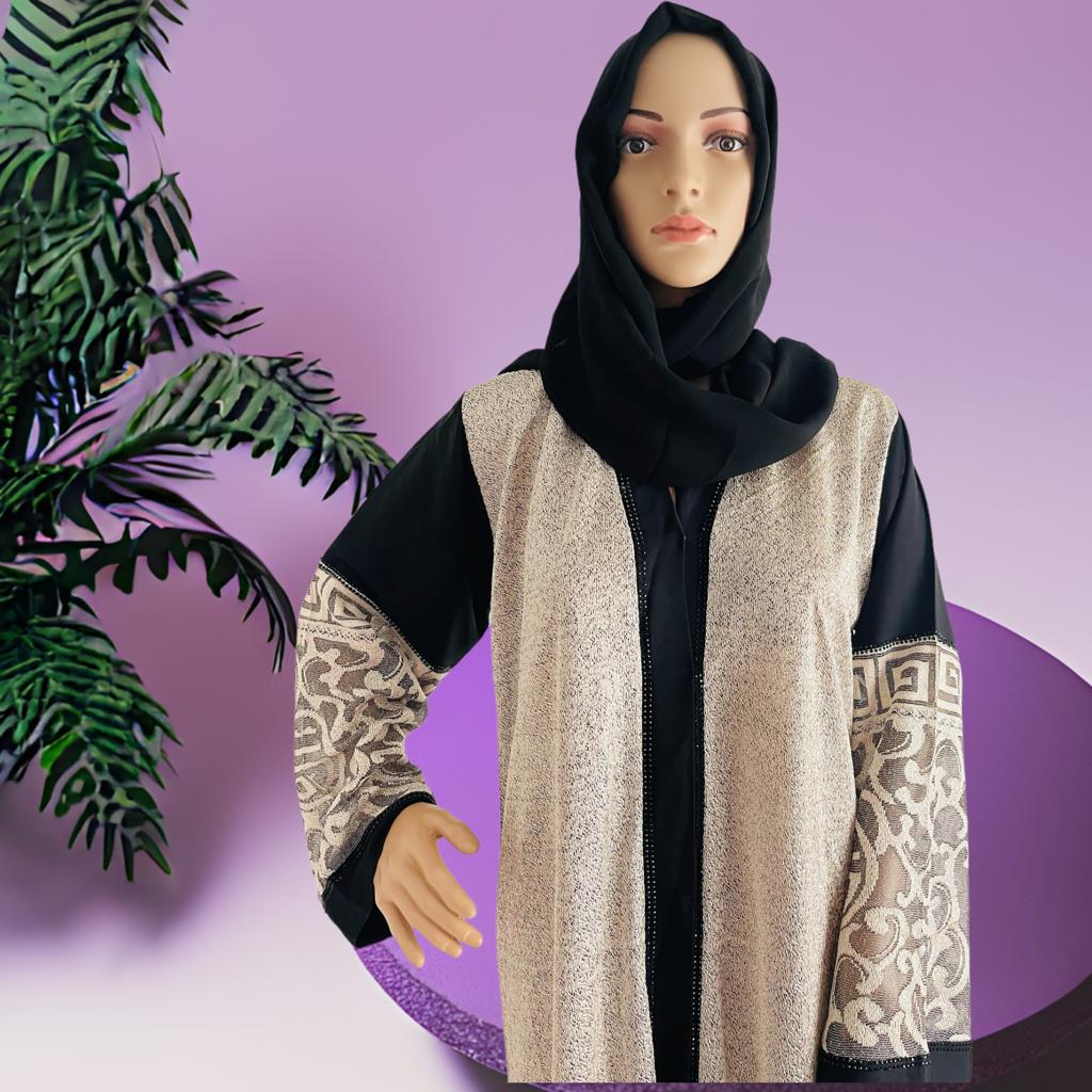 Modest Black / White Abaya Hijab Muslim Women, Islamic Clothing, Hijab Dress, Abaya Maxi Dress, Eid Party Wear