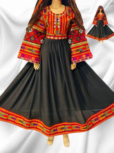 Afghan Kuchi Traditional Party/Wedding Handmade Three Pieces Clothing / Dress l Velvet Embroidery Dress One Size