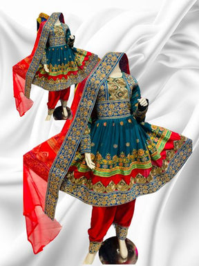 Afghan Kuchi Traditional Party/Wedding Handmade Three Pieces Clothing / Dress l Velvet Embroidery Dress One Size