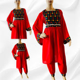 LONG SLEEVE MODEST AFGHAN DRESS | PARTY & WEDDING WEAR | AFGHANI TRADITIONAL ISLAMIC DRESS