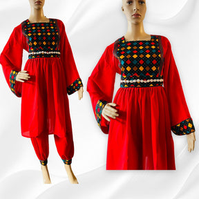 LONG SLEEVE MODEST AFGHAN DRESS | PARTY & WEDDING WEAR | AFGHANI TRADITIONAL ISLAMIC DRESS